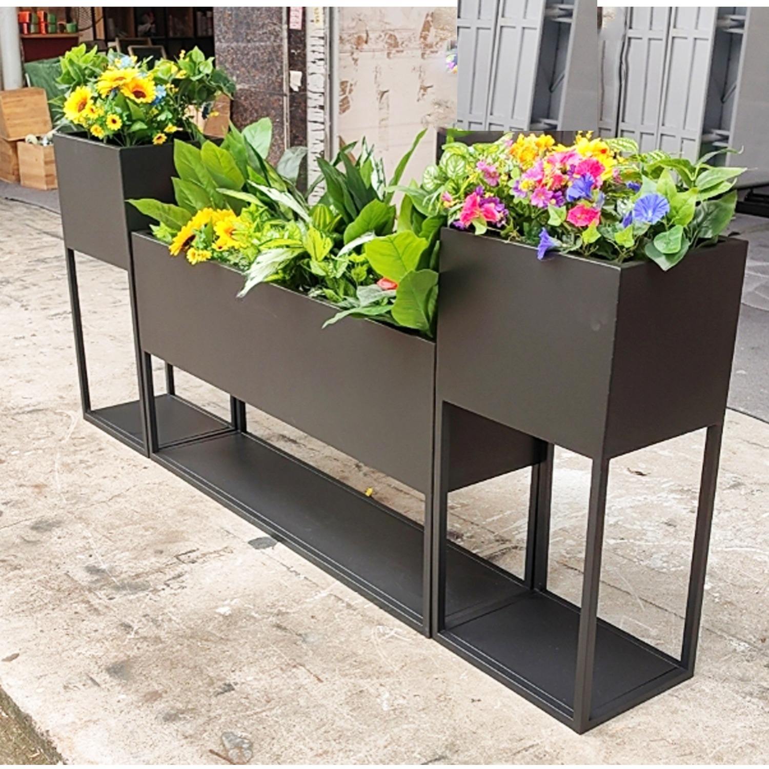 Wrought Iron Planter Boxes - Elegant Outdoor Decor Solutions, image size:1500x1500