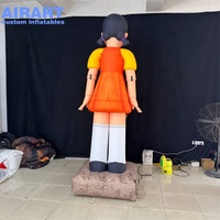 Décoration d'événements de grande taille, poupée de dessin animé gonflable, ballon de personnage de fille mignon gonflable