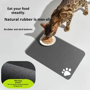 Tapis d'alimentation spécial antidérapant anti-salissures <span class=keywords><strong>pour</strong></span> chat et <span class=keywords><strong>chien</strong></span> Tapis de riz solide <span class=keywords><strong>pour</strong></span> animal de compagnie Porte-bol anti-éclaboussures résistant à l'huile Cage <span class=keywords><strong>pour</strong></span> fournitures <span class=keywords><strong>pour</strong></span> chat - Product Image 3