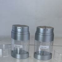 Bouteille de lotion sans air à double chambre 15mlx2 plastique PP Pump Skin Care Serum Parfum Packaging Sérigraphie