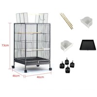 2023 personnalisé galvanisé fil pliant Pigeon perroquet oiseaux Cage d'élevage nouvelle grande Simple Portable canari Cage à oiseaux