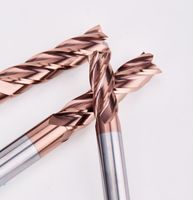 Fraise à queue en carbure de tungstène massif à 4 dents, revêtement AlTiN, pour usinage CNC de l'acier dur 60HRC, fraisage en montée, OEM