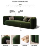 Canapé moderne minimaliste en tissu velours vert foncé, canapé modulaire pour salon, meubles de salon