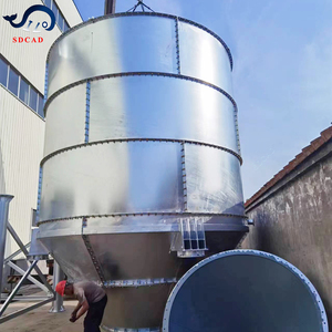 Silo à ciment galvanisé de grande capacité, de 100 à 2000 tonnes |   Stockage de ciment en acier pour centrale à béton prêt à l'emploi - Product Image 3