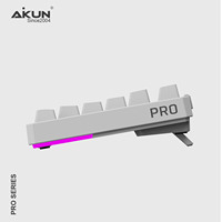 Aikun GX987WR 87-tombol Keyboard Gaming Nirkabel yang Dapat Diprogram TKL dengan Lampu Latar RGB, Sakelar Mekanis yang Dapat Ditukar Panas, dan Makro Lengkap