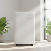Nouveau déshumidificateur d'air portable commercial 20/30L avec écran LED, compresseur R290, vidange électrique, en plastique, pour usage domestique