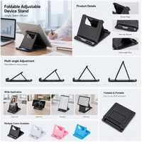 Support réglable pour tablette et téléphone de bureau Support portable pliable pour paresseux Boîte étanche en alliage de silicone pour usage domestique en gros