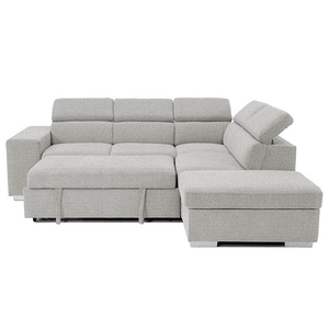 Factory Wholesale Selling L Type Folding <strong>Sofa</strong> <strong>Bed</strong> With Storage with 2 <strong>Footstools</strong> Dark Grey Sleeper <strong>Sofa</strong> Modern - Product Image 3