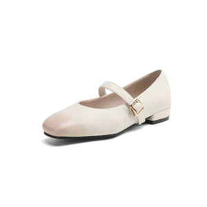 Zapatos de Mujer Franceses Estilo Mary Jane Minimalistas y Cómodos de Moda 2026, Zapatos de Tacón Bajo Cuadrado, Sin Cordones - Product Image 5