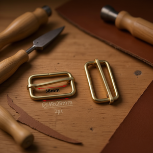 Fibbia Regolabile Ilan 49x28mm in Metallo per Cinture, Set da 2 Pezzi - Product Image 2