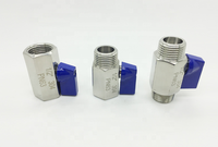 Vente chaude Personnalisé Mâle À Femelle douche vanne d'arrêt PN63 1/8 "1/4" 3/8 "1/2" Filetage Mini Valve Ball dn 15