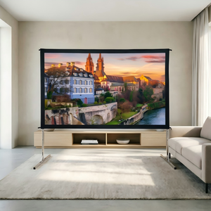 Écran pliable rapide de 84 pouces 16:9 avec <span class=keywords><strong>tissu</strong></span> anti-reflet en métal pour salon, home cinéma, visionnage de films, écrans de projection - Product Image 2