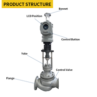 Katup Kontrol Pengatur Langkah Linier Elektrik Cerdas Bahan Stainless Steel PN16-PN100 untuk Kontrol Proses Cairan Kimia Uap