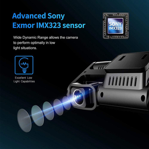 Caméra <span class=keywords><strong>de</strong></span> tableau <span class=keywords><strong>de</strong></span> bord <span class=keywords><strong>de</strong></span> voiture 2022 D30H 4K GPS à double objectif WiFi avec vision nocturne, enregistrement en boucle, garantie 1 an et fixation sur rétroviseur - Product Image 4
