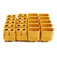 Connecteurs XT60 en plastique jaunes mâles et femelles, fiches d'alimentation pour batteries LiPo RC, vente en gros, DIY