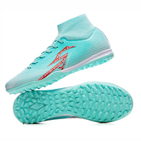 Chaussures de football personnalisées en gros avec logo, crampons en caoutchouc TF, chaussures de soccer durables en PU pour hommes, femmes et enfants, chaussures d'entraînement sur gazon synthétique