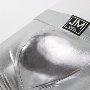 Pantaloncini in <span class=keywords><strong>pelle</strong></span> con logo personalizzato mutande intimo da <span class=keywords><strong>uomo</strong></span> sexy <span class=keywords><strong>slip</strong></span> boxer OEM - Product Image 3
