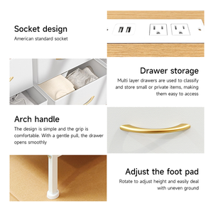 Wholesale Luxury Chest of <strong>Drawers</strong> Bedroom Furniture Storage <strong>Drawer</strong> Corner Cabinet <strong>White</strong> Dresser <strong>Set</strong> for Living Room - Product Image 3