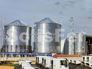 ไซโลเหล็กแบบกำหนดเองขนาด 200-5000 ตัน แผ่นเหล็กชุบสังกะสีแบบลูกฟูก ถังเก็บเมล็ดพืชแบบกรวย สำหรับเก็บข้าวสาลี ข้าวโพด ข้าวสาร รับประกัน 1 ปี - Product Image 4