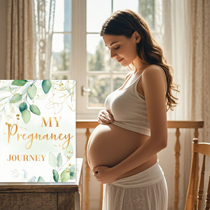 <strong>Pregnancy</strong> Journal <strong>Planner</strong> A5/B5 Loose-Leaf Spiral Bound Saddle Stitching Option Cute Fabric/PVC PP Gift 80 Sheets <strong>for</strong> Expecting - Product Image 5