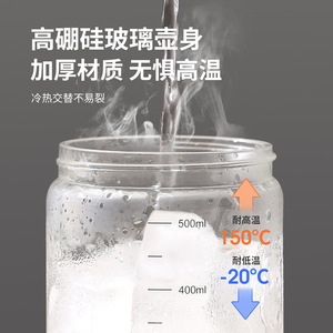 High Borosilicate Glass Oil Bottle Automatic Opening Kitchen Dispenser Large Capacity See Through Lid Plastic Household Soy - Product Image 4