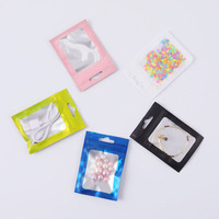 Sacs à bijoux refermables personnalisables en PVC, Mylar et feuille d'aluminium avec fermeture éclair, finition holographique, logo personnalisé - 100 pièces