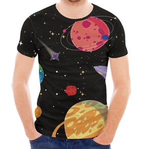 Magliette personalizzate blu cartone animato astronauta <span class=keywords><strong>NASA</strong></span> stampa Logo estivo stampa moda manica corta <span class=keywords><strong>T</strong></span>-<span class=keywords><strong>shirt</strong></span> Fitness uomo all'ingrosso - Product Image 3