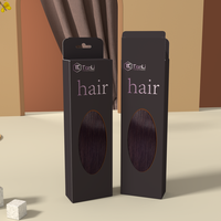 Boîte d'Emballage d'Extensions de Cheveux Personnalisée en Gros, Durable et Biodégradable, avec Crochets