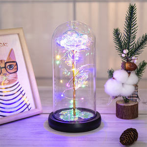 Forever Rose in a cupola di vetro con luce a Led Eternal Rose Galaxy Rose Flower miglior regalo <span class=keywords><strong>per</strong></span> <span class=keywords><strong>lei</strong></span> a <span class=keywords><strong>san</strong></span> <span class=keywords><strong>valentino</strong></span> festa della mamma - Product Image 4