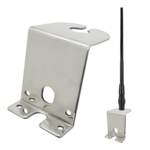 Support de montage <span class=keywords><strong>d</strong></span>'<span class=keywords><strong>antenne</strong></span> en acier inoxydable en forme de L Z personnalisé pour CB UHF VHF jambon Radio finition polie capot garde-boue support de poteau voitures - Product Image 1
