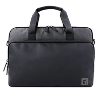 Sacoche d'affaires pour ordinateur portable unisexe, imperméable, grande capacité, multi-compartiments, bandoulière réglable, sac messager souple