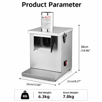 Commerciële elektrische groenten snijmachine van roestvrij staal, fruitblokjes snijder en -slicer voor hotel, restaurant en keuken, voedselverwerker