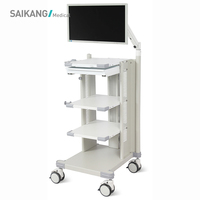 Chariot informatique médical SKR-J21 pour équipement médical, chariot d'hôpital avec tiroirs, certifié EN60601/CE/ISO, garantie de 2 ans