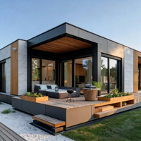 Maisons préfabriquées en acier léger écologiques, durables et imperméables de 50 m2, personnalisables pour salle de sport, entrepôt, cour, salle à manger - Style moderne