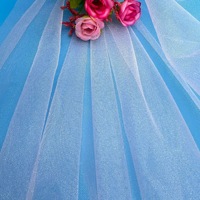 Tissu en maille de nylon blanc 16 g/m² respirant et léger de 1 mm, 100 % nylon, pour robes de soirée et robes à paillettes, tissu tulle, tissu dentelle