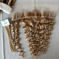 Extensiones de Cabello Humano HD para Encaje, Topper de Cabello Virgen Brasileño para la Línea del Cabello, Flequillo de PU para la Frente, para Cabello Fino y con Retracción
