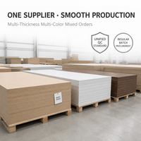 Panneaux MDF pleine épaisseur (2mm-25mm) et mélaminés, Fournisseur unique de panneaux de fibres pour les fabricants de meubles