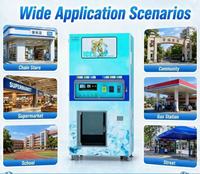 Distributeur automatique de glace commercial PUKUI, libre-service 24h/24, corps en acier, SDK activé, paiement par code QR, gestion basée sur le cloud