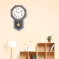 Horloge murale à pendule avec sonnerie de Westminster, horloges à quartz fonctionnant sur piles avec arrêt automatique nocturne pour la décoration de la maison