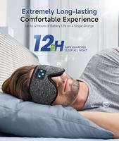 Masque de sommeil Bluetooth personnalisé avec ajustement réglable, mousse à mémoire de forme confortable, stock disponible