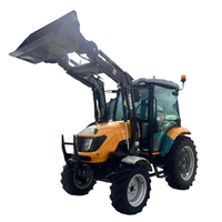Tracteur agricole multifonctionnel Euro 50 CV, 4 roues motrices, boîte de vitesses, chargeur frontal, cabine climatisée, pneus radiaux, homologué pour la circulation publique européenne