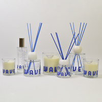 Ensemble cadeau diffuseur de parfum rond transparent personnalisé avec logo, flacon en verre de 200 ml de haute qualité