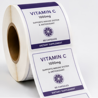 Étiquette personnalisée pour flacon, autocollant pour petite bouteille de médicament, emballage pharmaceutique avec impression adhésive imperméable