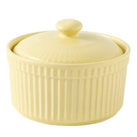 Bol en céramique avec couvercle – Compatible micro-ondes, design mignon et moderne pour desserts, œufs à la vapeur, soufflés, ragoûts, aliments pour bébés et porridge