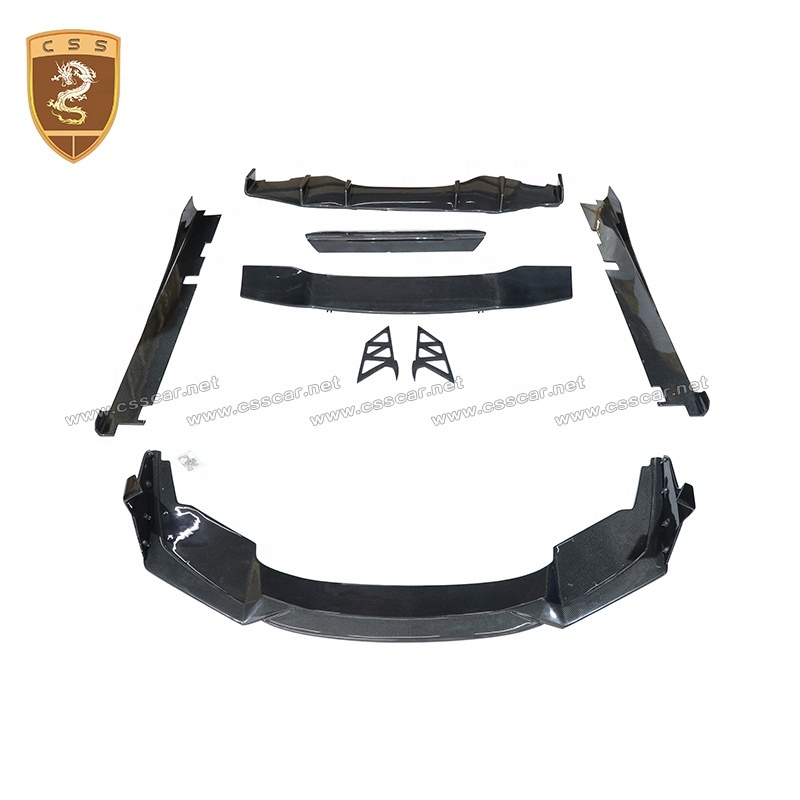 DMC estilo fibra de carbono Kits de cuerpo incluyendo Spoiler faldas laterales frente labio trasero difusor para Huracan Lp610