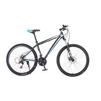 Vélo de montagne tout-terrain en acier avec freins à double disque, logo personnalisé, 21 vitesses, 26 pouces, fourche à suspension pneumatique 15 kg, pneu 26x2.6 pouces