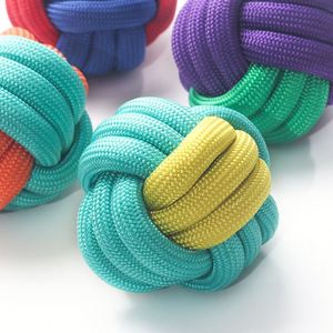 Pelotas Indestructibles para Perros, Pelota Colgante, Juguete Interactivo para Mascotas, Pelota de Algodón Tejida con Bloques de Color, Resistente a Mordidas, Accesorios para Perros - Product Image 5