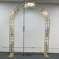 Arche métallique découpée au laser en or rose, support de toile de fond de mariage, cadre géométrique en grille pour banquets, événements, fêtes et accessoires de photographie