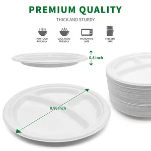 LuzhouPack Custom Design Biodegradable 9 Inch Round Plate