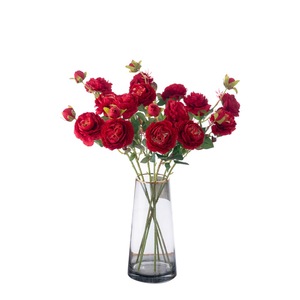 CallaFloral Roses Artificielles Style Pivoine à 3 Têtes Branche Unique Décoration Intérieure Maison Fleurs Murales Mariage MW51010 - Product Image 5